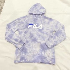 FILA purple tie dye hoodie